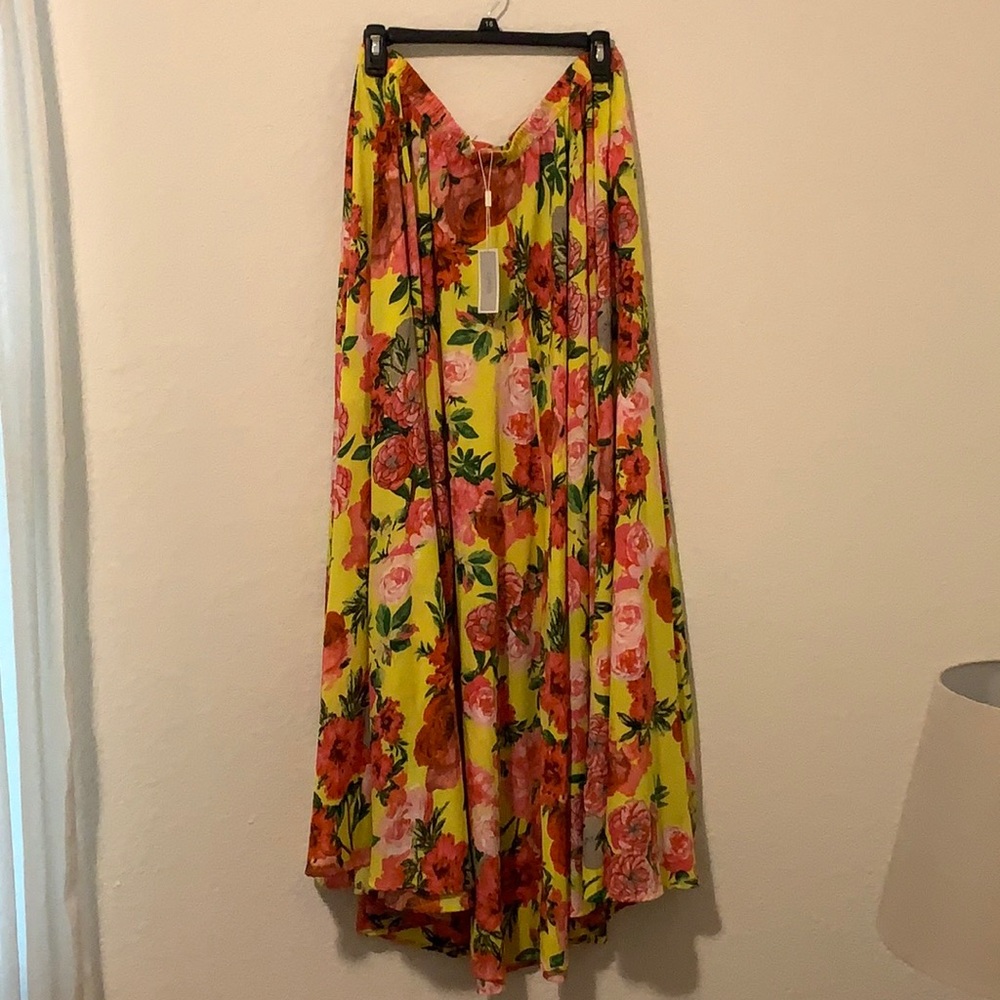 Long floral skirt